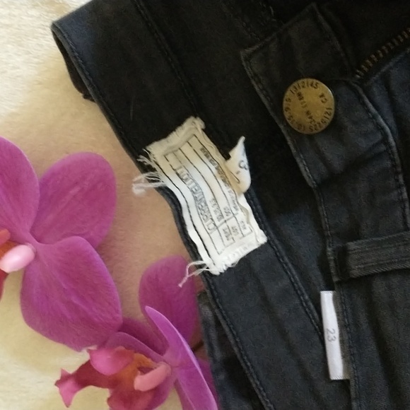 Anthropologie Current Elliott Cargo Skinny Jeans Black Size 23 - Picture 6 of 14